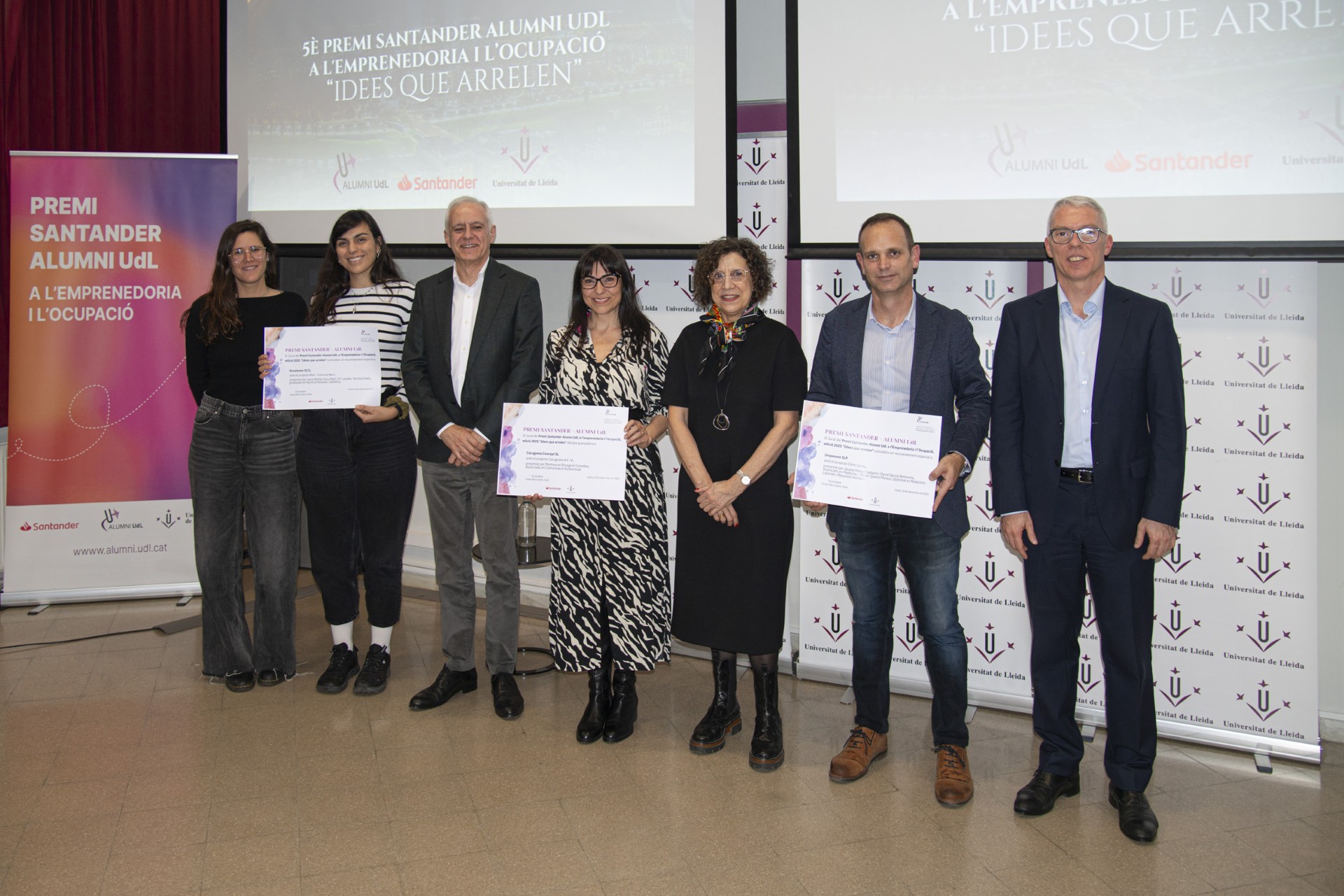 7-GUARDONADES AMB RECTORA-PRESIDENT ALUMNI UDL-BANCO SANTANDER